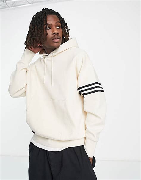 adidas Originals – Neuclassics – Kapuzenpullover in Weiß mit 